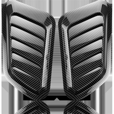Cubierta de entrada de aire universal, 2 piezas, cubierta de ventilación, decoración de capó de coche, cubierta de motor de turbina de entrada de aire, cubierta de ventilación (1/4)