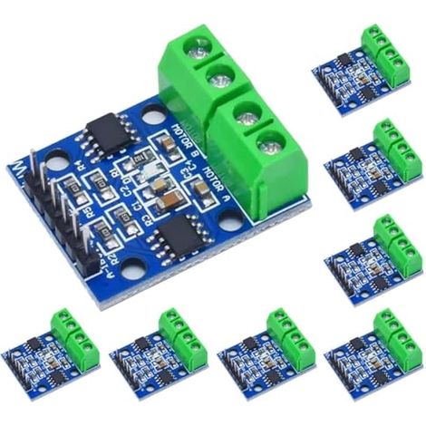Module de commande de moteur CC L9110S (8 pièces), carte de commande double moteur CC 2,5-12 V, pont en H pour moteur CC double ou moteur pas à pas biphasé à 4 fils (1/5)