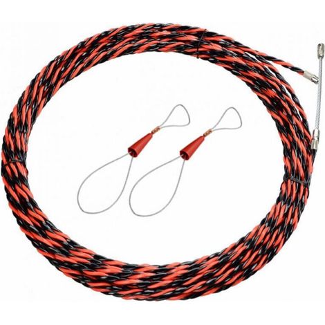 Goupille de traction pour fil d'électricien, diamètre 5 mm, 50 mètres, support rétractable, tire-fil de pêche pouvant être tiré et rallongé (1/4)