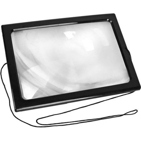 Lupa de escritorio plegable con iluminación LED y cable, aumento de 3x, formato A4, página completa. (1/5)