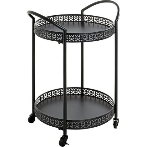Desserte de Cuisine Design "Loniba" 71cm Noir (1/5)