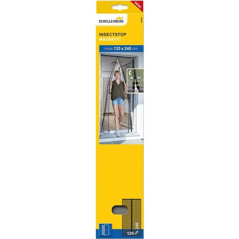 Tenda Zanzariera Schellenberg Porte Magnetico Fibra di Vetro Antracite (120 x 240 cm) (1/5)