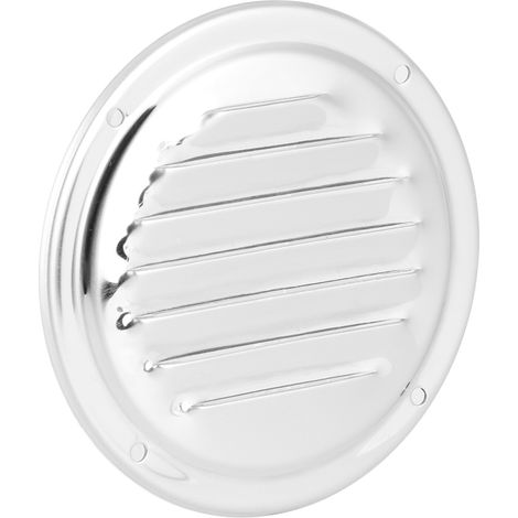 Grille d'aération ronde en acier inoxydable marine, bouche de ventilation à lamelles, couvercle de grille pour évacuation d'air. (1/3)