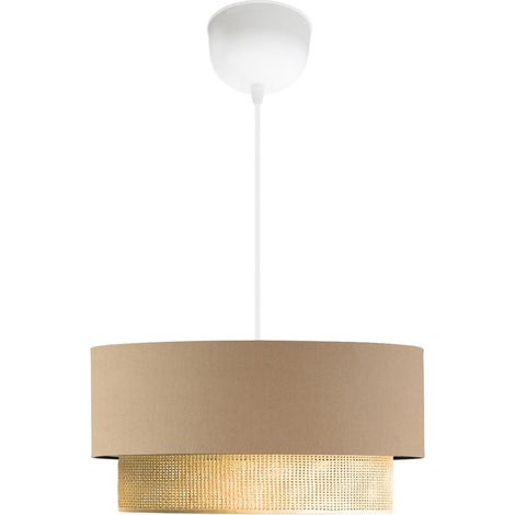 Lámpara de araña lámpara colgante suspensión E27 altura 70 cm beige / amarillo 030007539