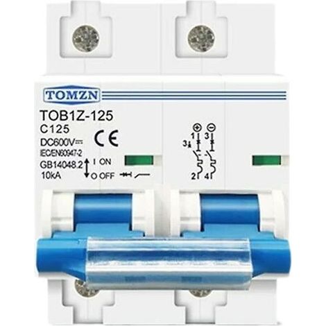 Miniatur-Gleichstrom-Leistungsschalter für 125-A-600-V-bipolare Solar-Photovoltaiksysteme mit Photovoltaikbatterie (1/3)
