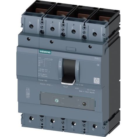 Interruttore automatico 3VA1 4 poli 36kA 415V Siemens 3VA13404FF420AA0