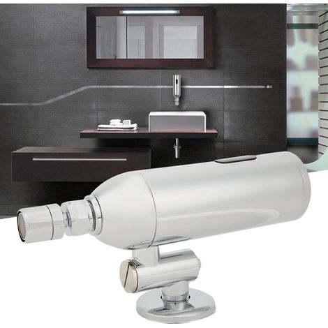 Robinet intelligent tout cuivre à capteur infrarouge d'eau froide unique, bec court, robinet universel, robinet pour lavage des mains, robinet de lavabo, convient aux hôtels, chantiers, hôpitaux, écol (1/5)