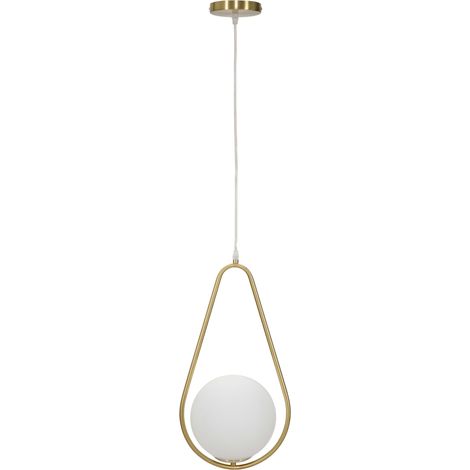 Plafonnier Goma, nécessitant 2 ampoules, structure blanche, classe énergétique A+ - D, or