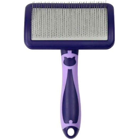 Brosse Auto-nettoyante - Poils Emmêlés Sous-poils Chiens Chats - Ergonomique Facile À Nettoyer - 1 Pièce