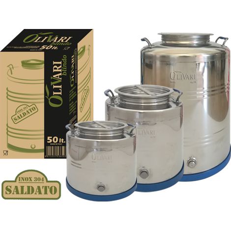 Olivari blindo - contenitore per olio in acciaio inox 15 lt