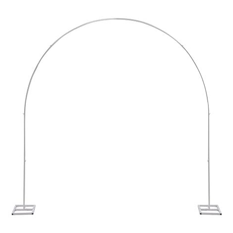 Arche de Mariage en Métal, Cadre Arqué 2,3 x 2,3 m, Support de Fond de Fleurs et Ballons, Peinture Cuite, Charge 4–5 kg, Décoration pour Mariages, Fêtes, Anniversaire (Blanc) (1/5)