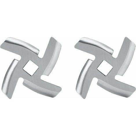 2Pcs Lame de Hachoir à Viande, lames de rechange pour hachoir à viande électrique ou manuel Lames pour hachoir à viande en acier inoxydable 48mm (1/5)