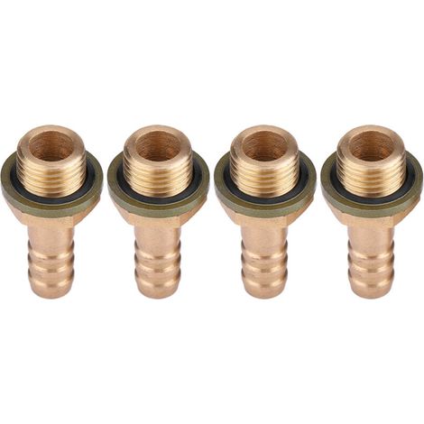 Jeffergarden 4 adaptateurs à vis creuse M8 pour système de refroidissement d'huile de moto, M121,25 mm-DOU