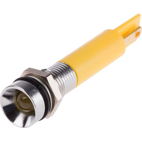 Voyant LED lumineux Jaune RS PRO, dia. 8mm, 230V c.a. ( Prix pour 1 )