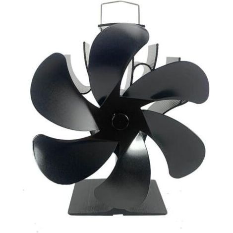Ventilateur de poêle , 6 pales, ventilateur de cheminée, ventilateur de poêle à bois au design intelligent contribuant à un réchauffement plus rapide dans les espaces de vie (1/5)