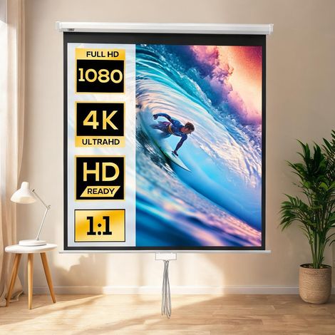 Toile de vidéoprojecteur 85 pouces 4K Ultra HD en plastique (1/5)