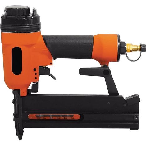 NUAIR Pneumatisches Nagler- und Tacker-Set mit 600 Nägeln und 600 Klammern, kompatibel mit Kompressor, ideal für Holzarbeiten, Möbelbau, Innenausbau und DIY