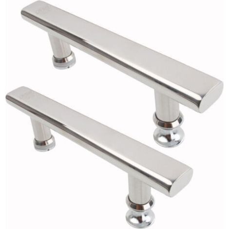 2x Poignée Porte de Douche en Acier Inoxydable Chrome 145mm Poignée de Porte pour Salle de Bain Cuisine