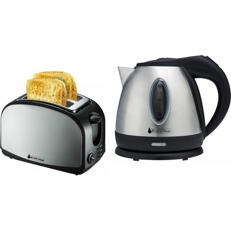 Bouilloire inox 1630W 1.2L Black Pear BSF1216 + Grille pain 2 fentes Black Pear BGP400