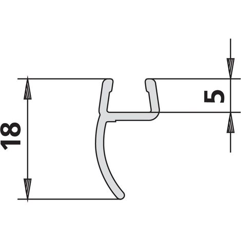 Kermi Glasabdichtung senkrecht x1, 1240, 2000mm, passend bis Serienhöhe 2000mm, 2534091