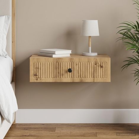 vidaXL Table d'appoint murale 59 x 34,5 x 17 cm Bois d'ingénierie (1/5)
