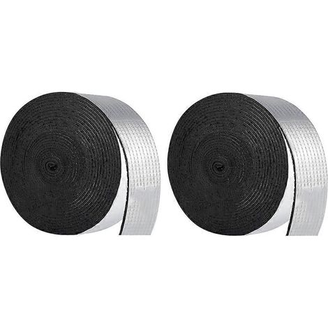 Lot de 2 tubes isolants en mousse auto-adhésive chauffante pour tuyaux d'eau, en mousse et aluminium pour extérieur (1/5)