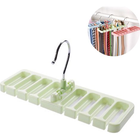 Porte-ceintures, porte-cravates, porte-foulards à 10 emplacements, organisateur en plastique robuste, gain de place pour placard et penderie (1/4)