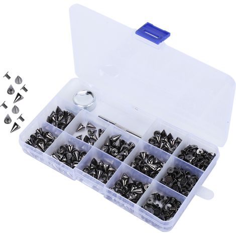 Kit de 200 Rivets en Métal pour Travail du Cuir DIY - Fixations et Outils de Montage (1/5)