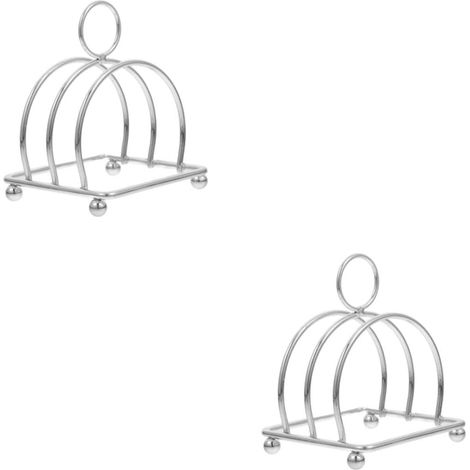 2 Pièces Grille à Toast, Acier Inoxydable, Support 6 Tranches, Cuisine (1/5)