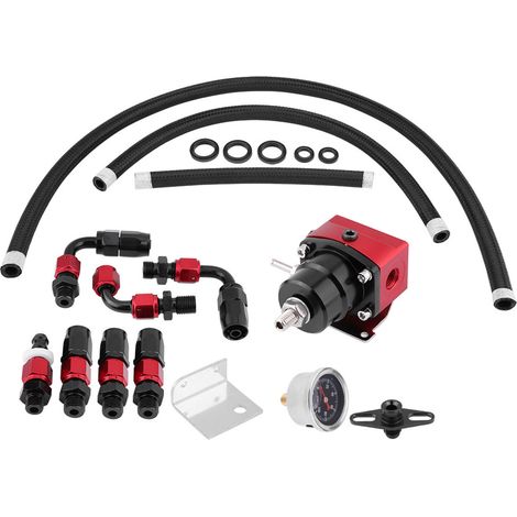 Kit régulateur de pression de carburant universel réglable 0-100psi avec manomètre et raccord AN6 (1/5)