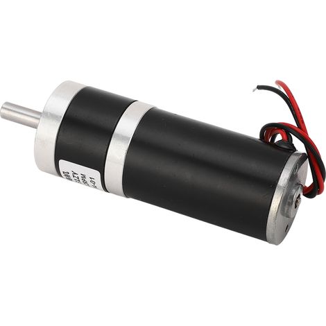 Moteur à engrenages CC 12V 712 tr/min arbre profilé D alliage aluminium bobine cuivre couple élevé silencieux réducteur vitesse (1/5)