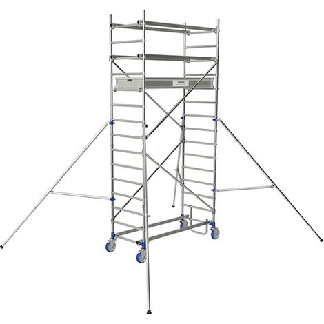 Ponteggio mobile in alluminio – Altezza di lavoro massima 4,85 m - 26404630