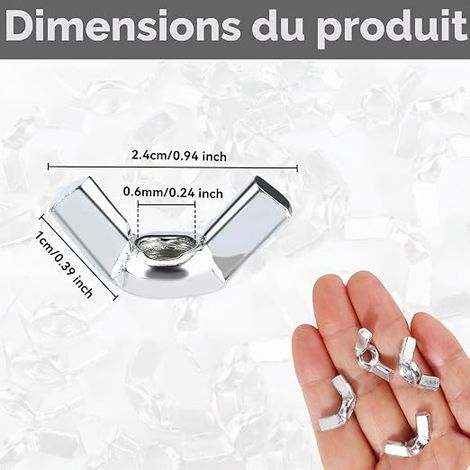 M6 Wing Nuts Wing Nut Wing Nut Steel (1/4)