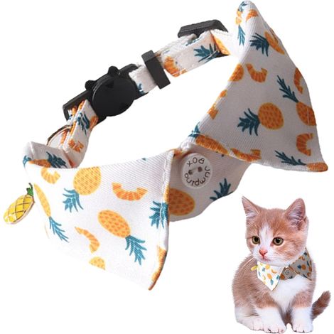 Colliers de chat à libération rapide pour chatons, collier de chat réglable avec cloches, collier d'impression de fruits (1/5)