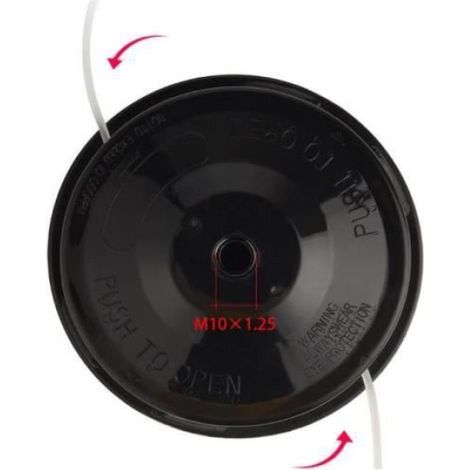 Tête de débroussailleuse - Universelle - Tap & Go - Nylon - M10 X 1,25 à Gauche - 2m de fil 2,4mm (1/2)