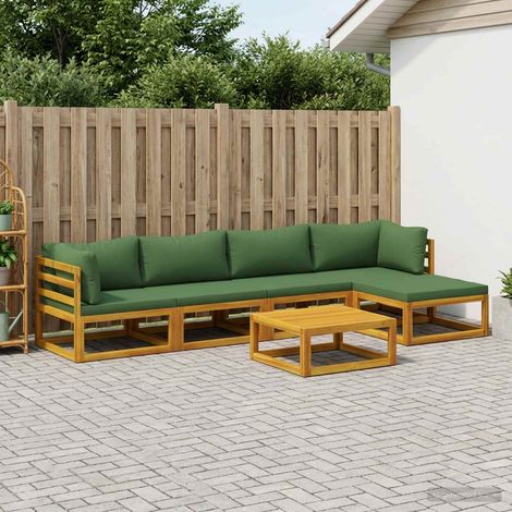 vidaXL Sofa Set 6 pcs Natural Solid Acacia Wood (1/5)