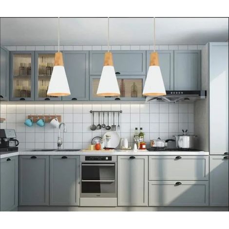 U-do 3pcs Moderne Lustre Industrielle Ajustable,Lampe Suspension Luminaire Vintage en Métal pour Salon Chambre (1/4)