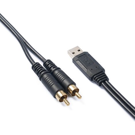 USB sound card to amplifier/dual RCA speaker adapter, USB to AV sound card RCA adapter cable (1/4)