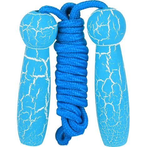 Corde à sauter en bois réglable pour le fitness, enfants, étudiants et adultes (jouet bleu) (1/5)