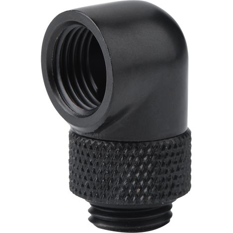 Raccord rotatif à 90 degrés pour refroidissement PC, coude fileté G1/4 noir pour tube (1/5)