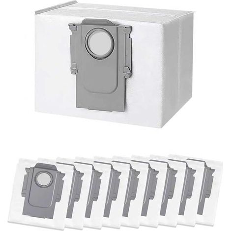 Lot de 10 Sacs aspirateur pour Roborock S8+/ S8 Pro Ultra/ S7 MaxV Ultra/ S7 Pro Ultra/ Q7+ / Q7 Max+/ Q8 Max+/ Q5 Pro+, Accessoires Sac Poussière de Rechange. (1/5)