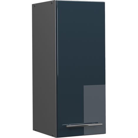 Pensile da cucina Fame-Line, Blu scuro lucido, 30 cm, Vicco