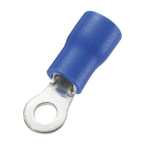 TRU COMPONENTS 738236, CAPICORDA AD ANELLO, SEZIONE TRASVERSALE (MAX) = 2,50 MM², FORO Ø = 13 MM, PARZIALMENTE ISOLATO, BLU, 50
