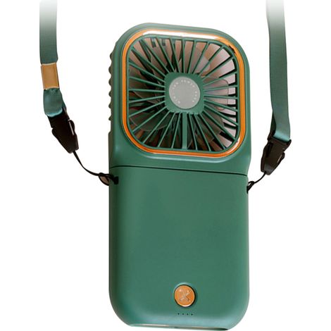 Mini ventilador portátil para llevar alrededor del cuello, con batería recargable de 3000 mAh, plegable y fácil de colgar, 3 velocidades, puerto USB y soporte para teléfono, ideal para viajes y activi