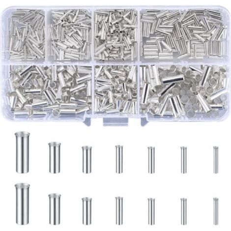 Kit of 600 non-insulated crimp electrical terminals – Conductivity 97% – For cables 0.5 to 6.0 mm² – Secure and anti-corrosion connection (1/5)
