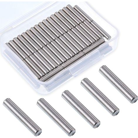 Confezione da 50 perni di supporto per mensole in acciaio inox nichelato lucido, 5 x 25 mm (1/5)