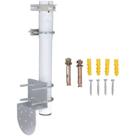 Kit d'installation de poteau d'antenne avec vis en U, support de montage mural court sur le toit pour antennes paraboliques rectangulaires Starlink V2. (1/5)