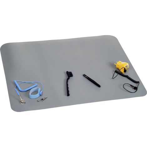 Quadrios ESD-Tischmatten-Set Grau (L x B) 650 mm x 500 mm (1/4)