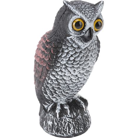 Hibou anti-oiseaux pour jardin, hiboux en plastique imperméables et résistants au soleil, pour éloigner les oiseaux. Faux hibou pour effrayer les oiseaux. (1/5)