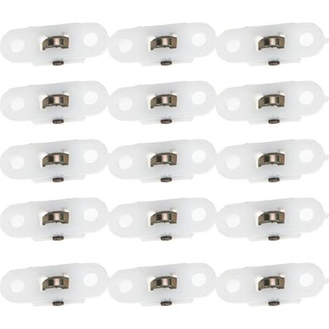 Roulettes pour Porte Coulissante, Lot de 20, Nylon Métal Blanc Fenêtres Moustiquaires et Placards, Glissement Fluide, Capacité de Charge Élevée (1/5)